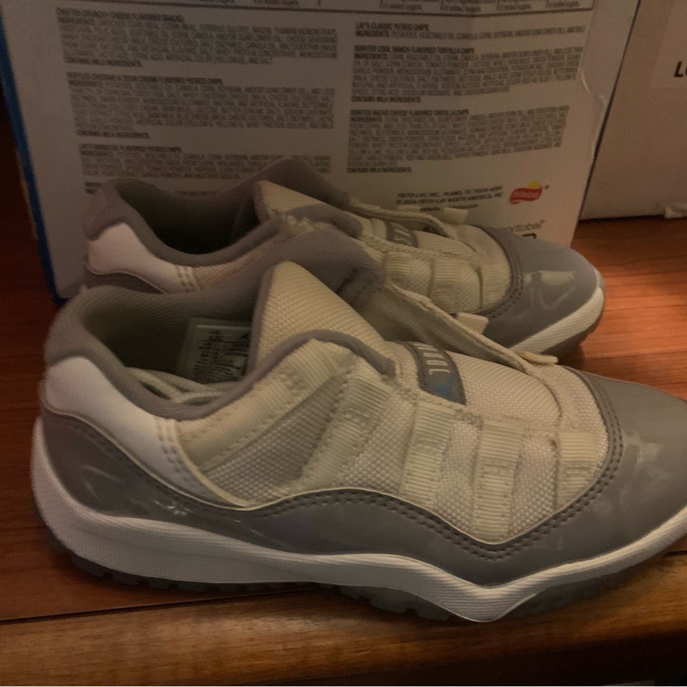 Jordan Gray and White Kids' Sneakers